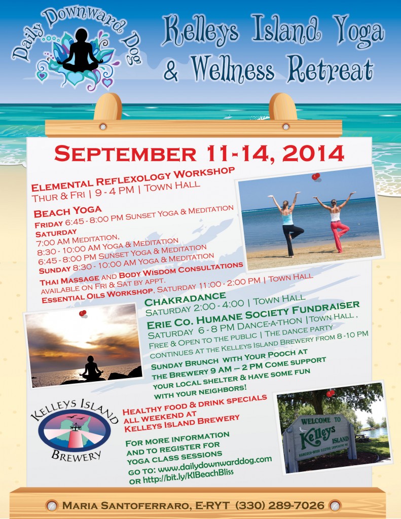 Kelleys Island Yoga Retreat Full Page flyer
